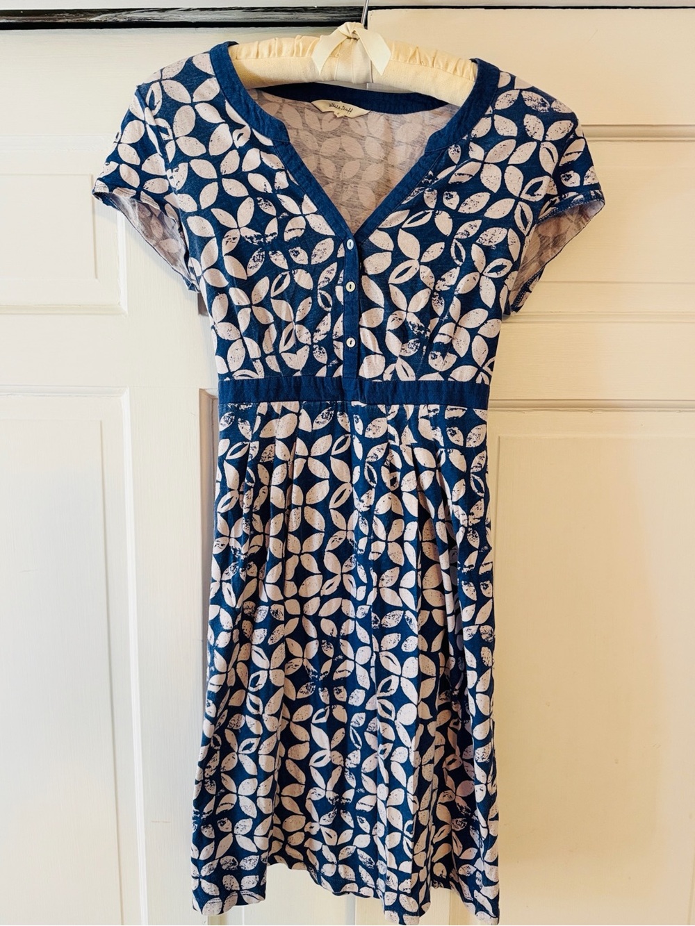 White Stuff Blue Printed Casual Dress
